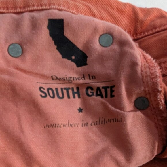 AG Adriano Goldschmied Denim Size 27R Burnt Orange Frayed Hem Shorts - Picture 5 of 12